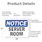 Signmission Server Room, 18 in W x Rectangle, Aluminum OS-2PACK-NS-A-1218-L-18279 - alternate 7